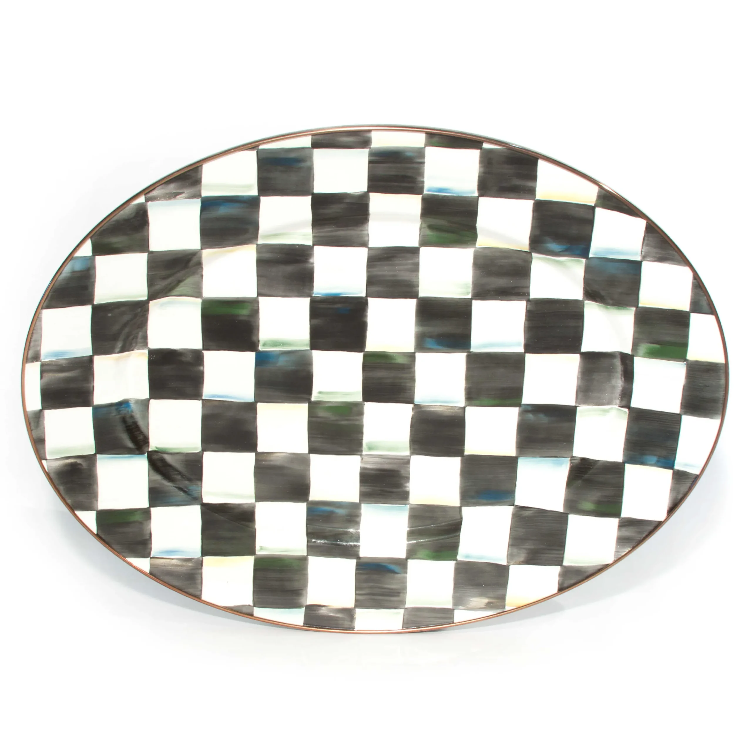 MacKenzie-Childs Courtly Check Medium Oval Platter| Bar Entertaining|Serveware