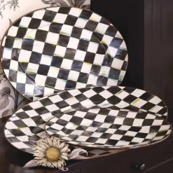 MacKenzie-Childs Courtly Check Medium Oval Platter| Bar Entertaining|Serveware