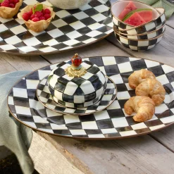 MacKenzie-Childs Courtly Check Medium Oval Platter| Bar Entertaining|Serveware