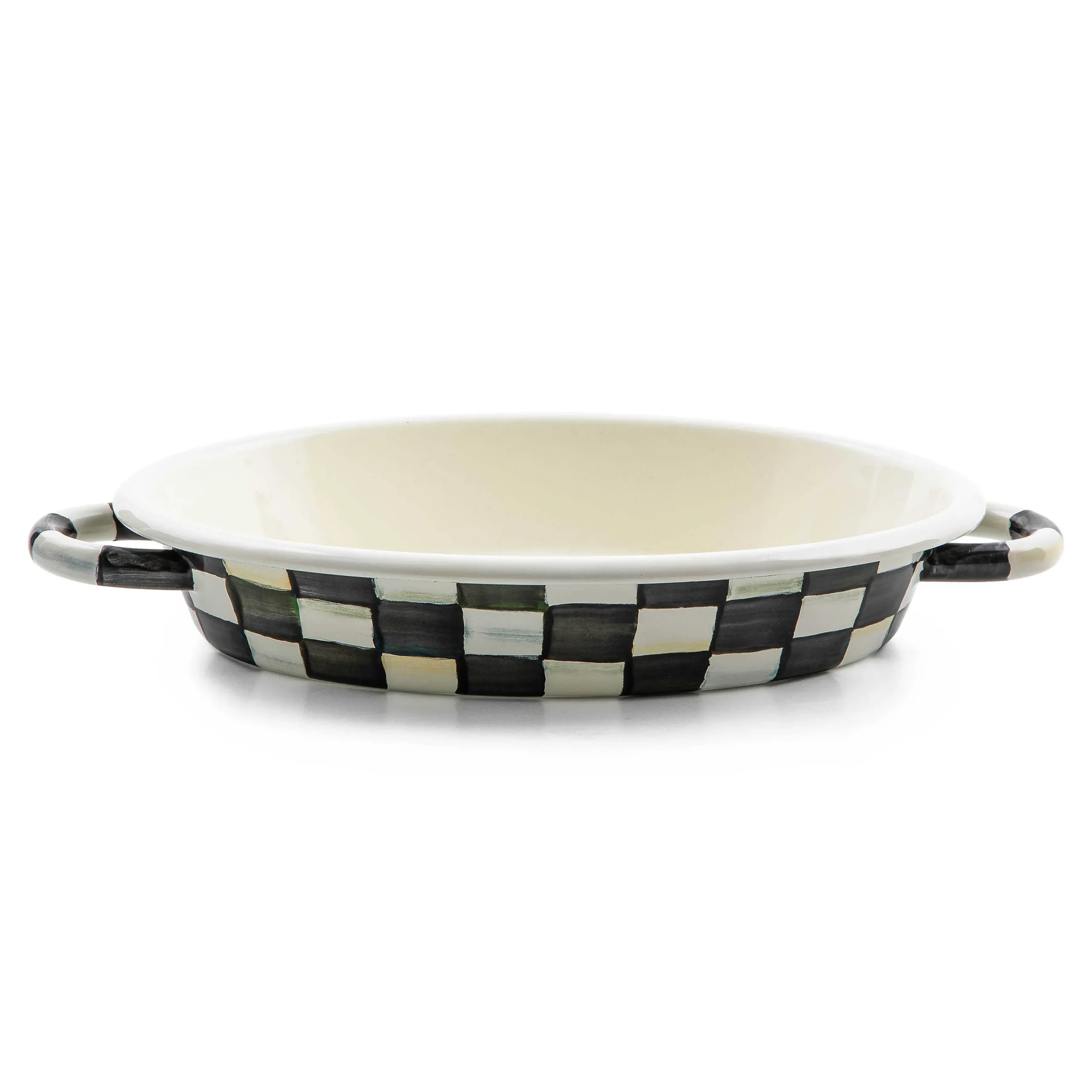 MacKenzie-Childs Courtly Check Medium Oval Gratin Dish| Fall Entertaining|Cookware & Bakeware