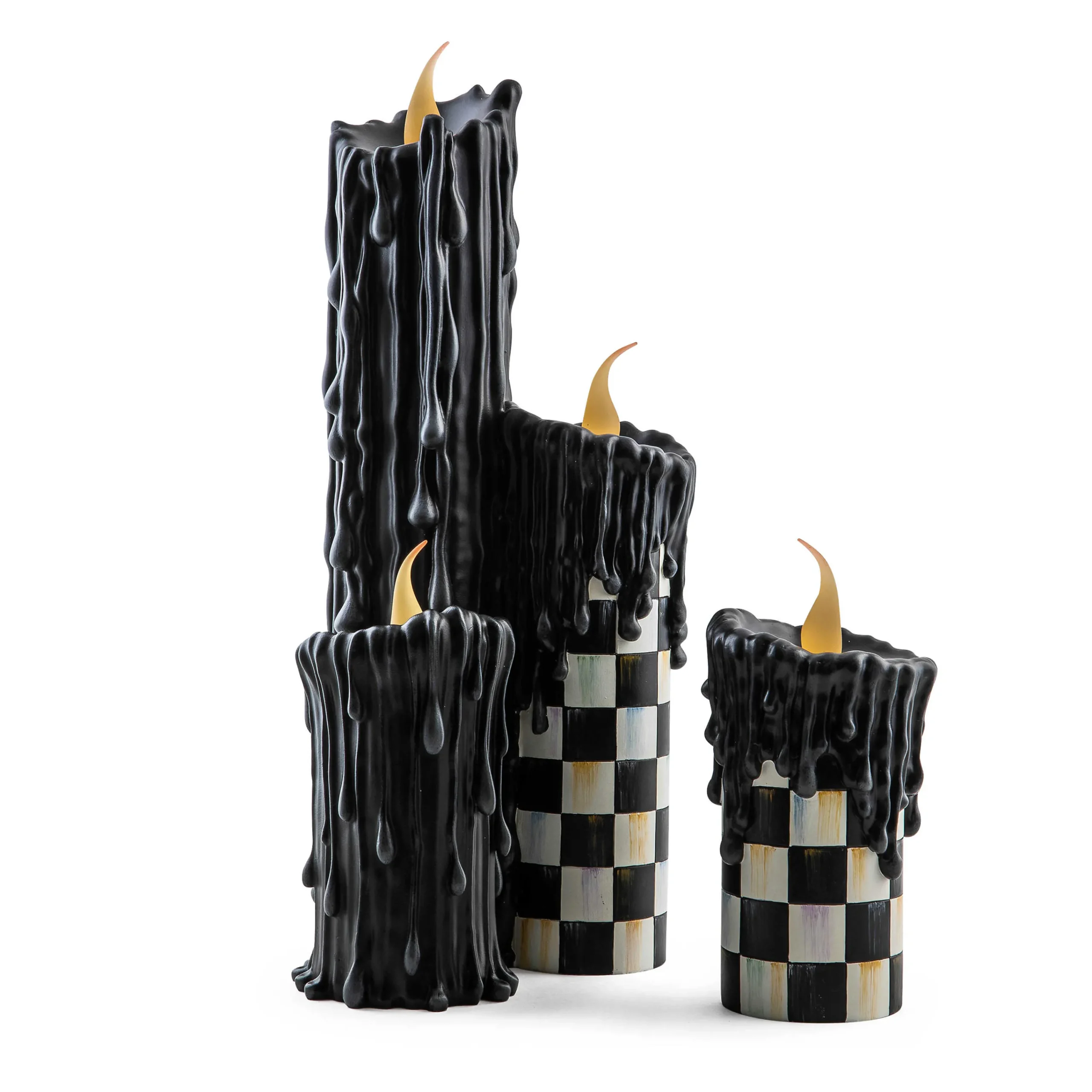 MacKenzie-Childs Courtly Check Melting Candle Cluster| The Halloween Shop|Candles & Fragrances