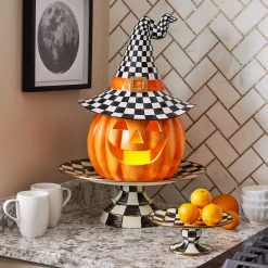 MacKenzie-Childs Courtly Check Mini Pedestal Platter| Serveware