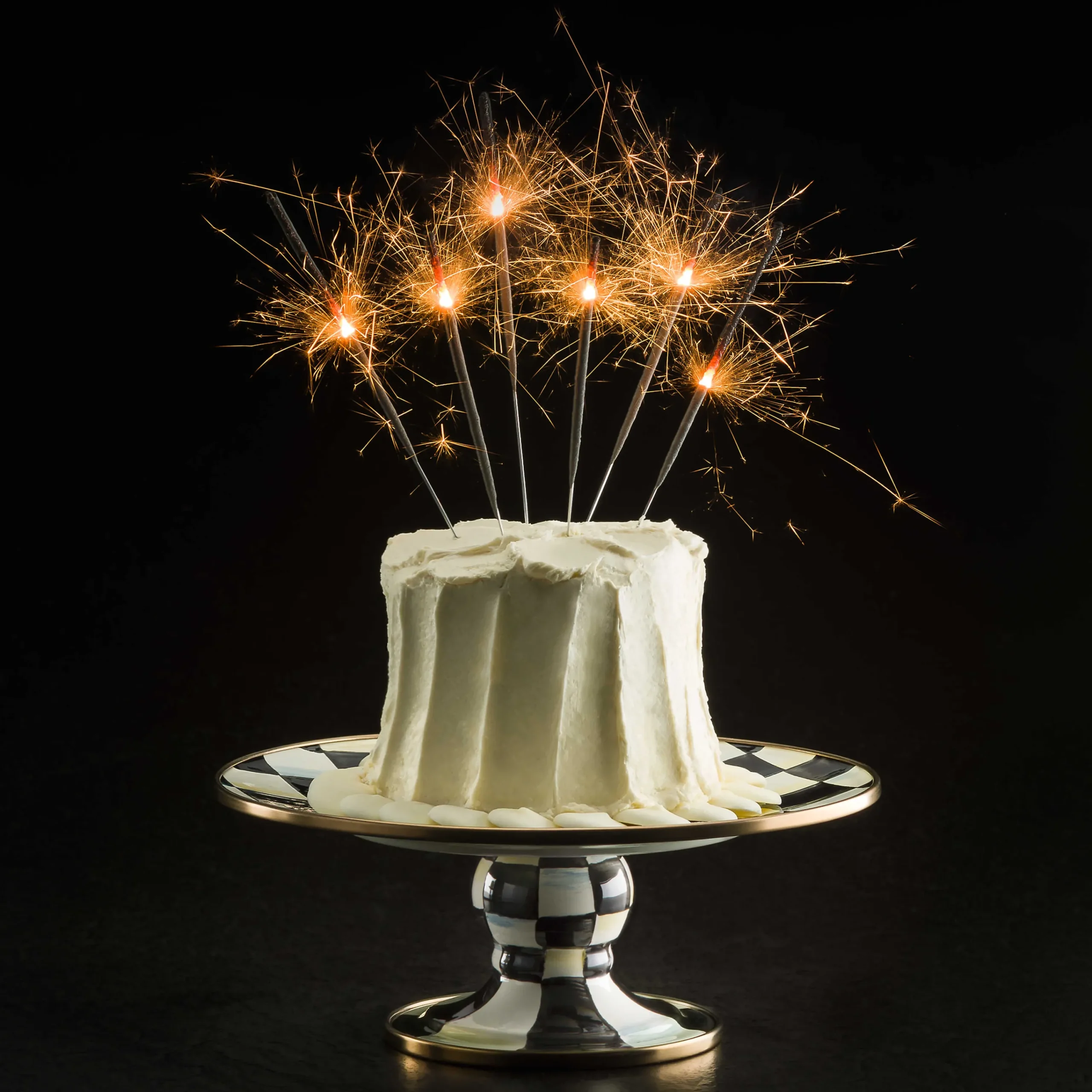 MacKenzie-Childs Courtly Check Mini Pedestal Platter| Serveware