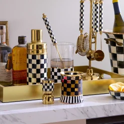 MacKenzie-Childs Courtly Check Mixing Glass| Fall Entertaining|Bar Entertaining