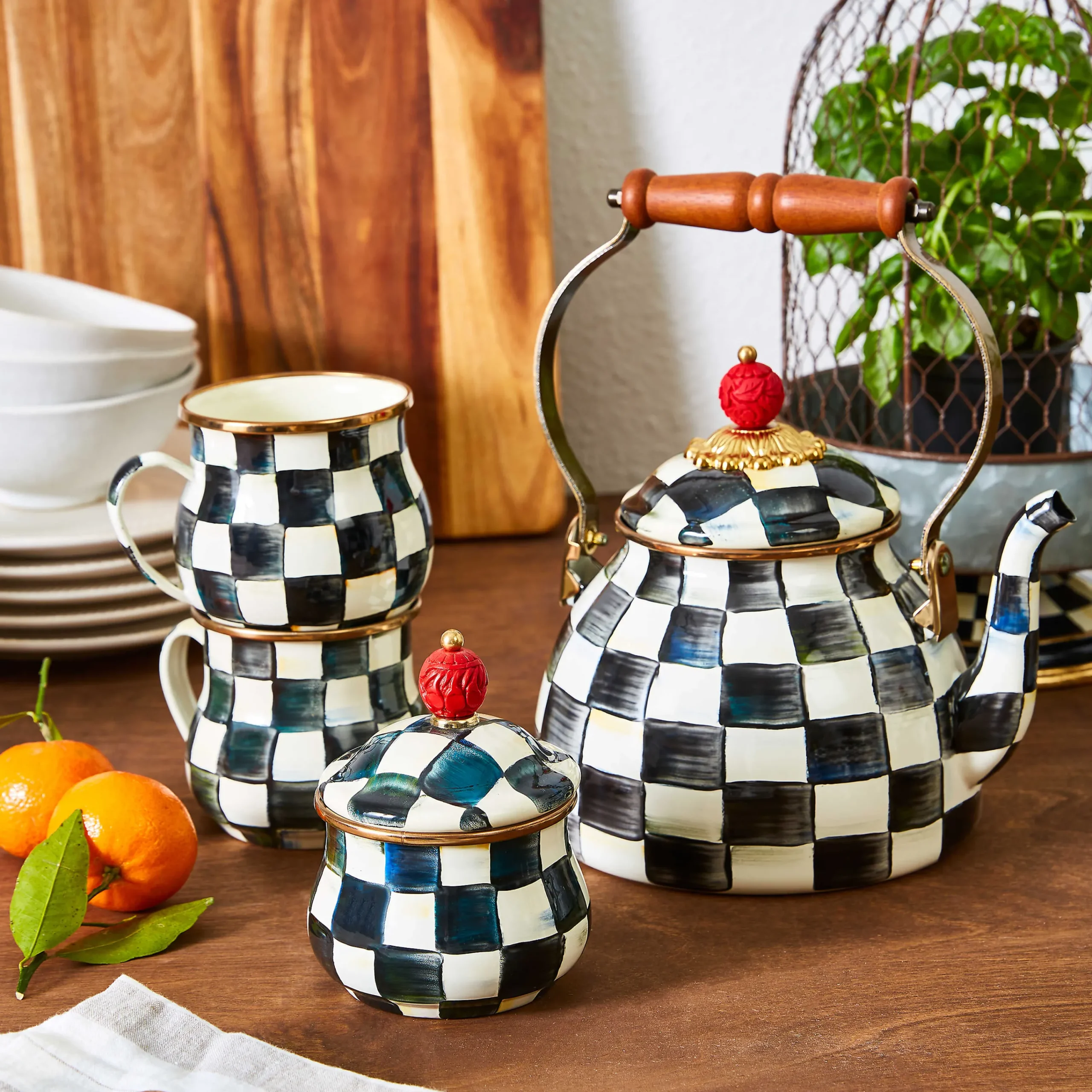 MacKenzie-Childs Courtly Check Mug| The Coffee Shop|Fall Entertaining