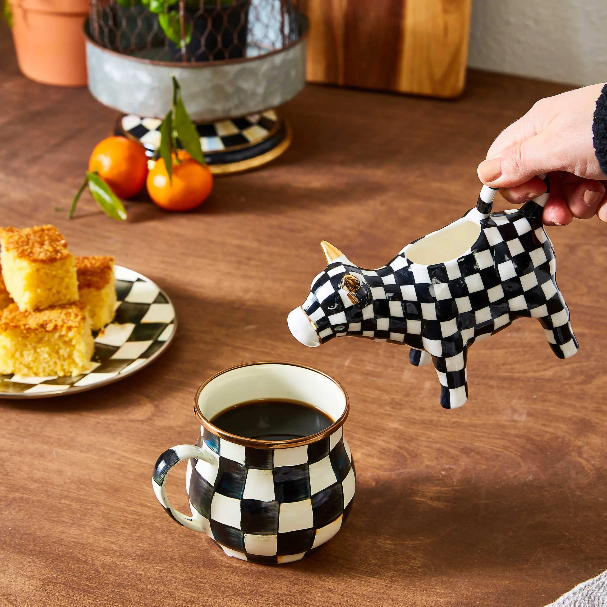 MacKenzie-Childs Courtly Check Mug| The Coffee Shop|Fall Entertaining