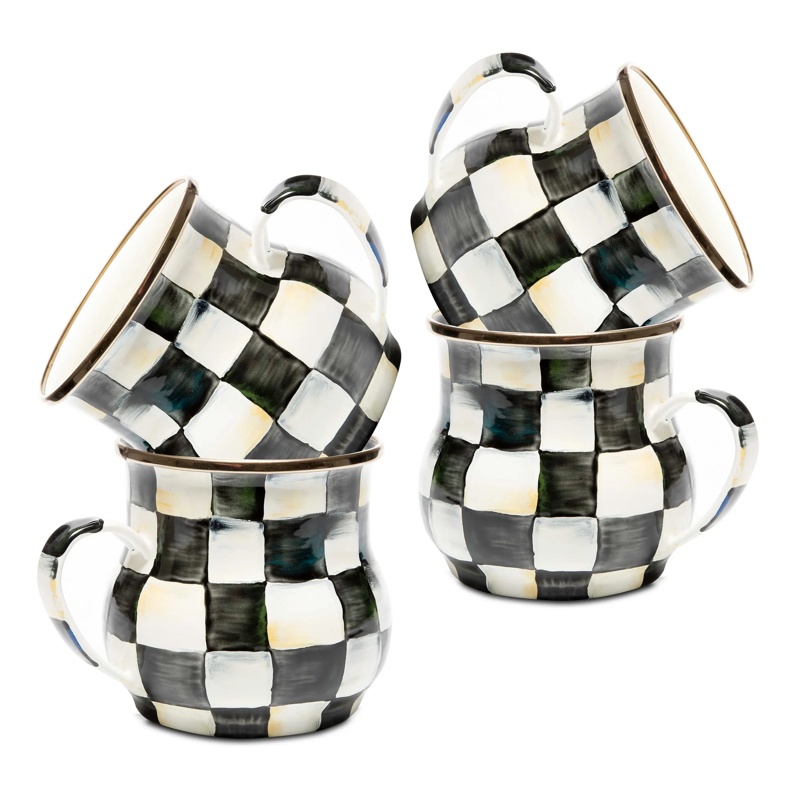 MacKenzie-Childs Courtly Check Mugs, Set of 4| Kitchen & Dining Sets|The Coffee Shop