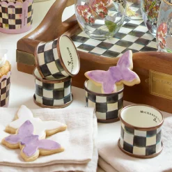 MacKenzie-Childs Courtly Check Napkin Rings, Set of 4| Table Accessories|Kitchen & Table Linens