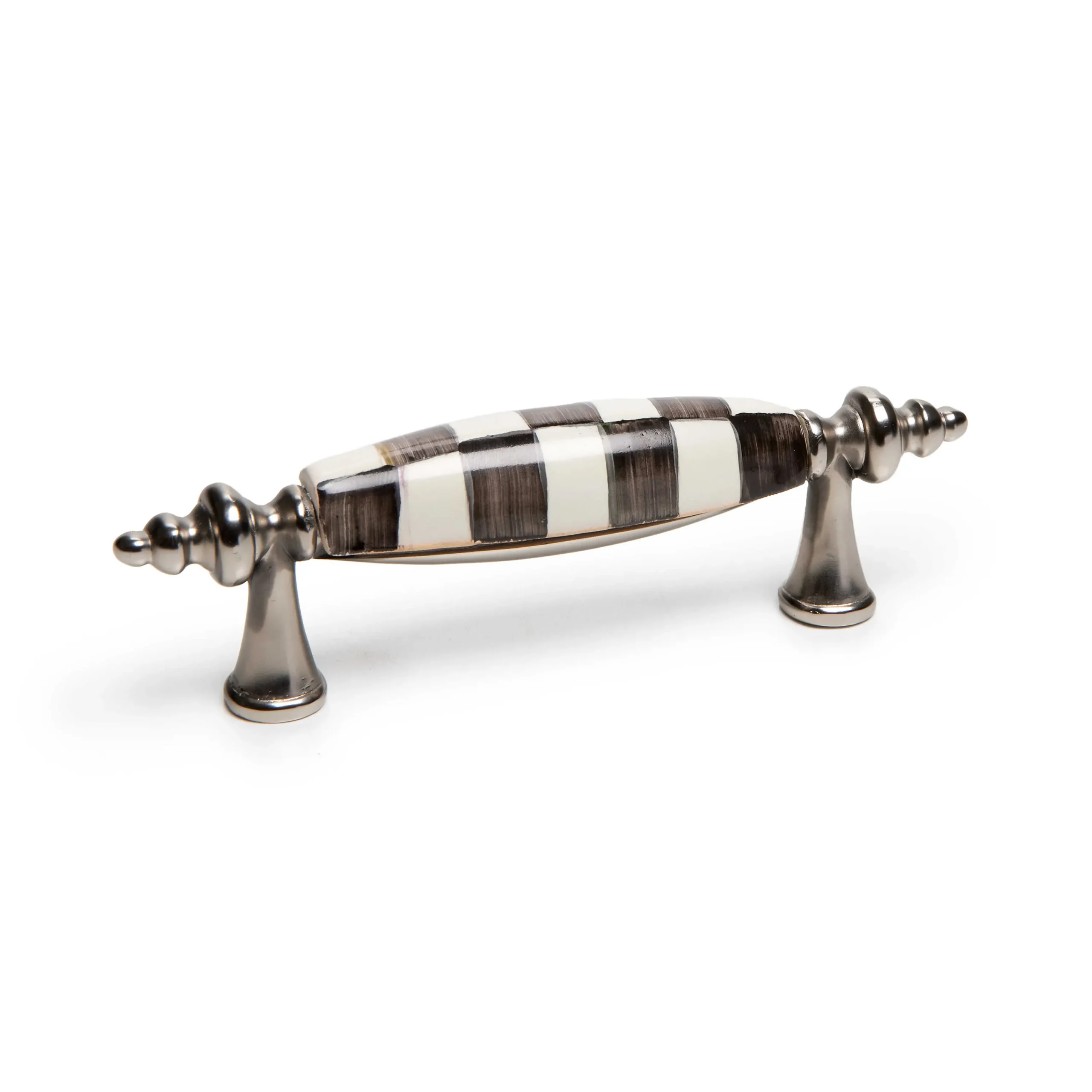 MacKenzie-Childs Courtly Check Nickel Drawer Pull| Finishing Touches|Room Accents