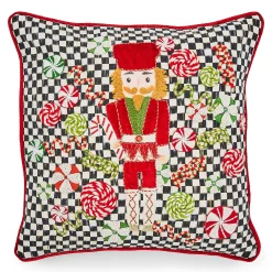 MacKenzie-Childs Courtly Check Nutcracker Throw Pillow| Pillows, Throws, & Cushions