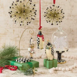 MacKenzie-Childs Courtly Check Pedestal with Cloche| Room Accents