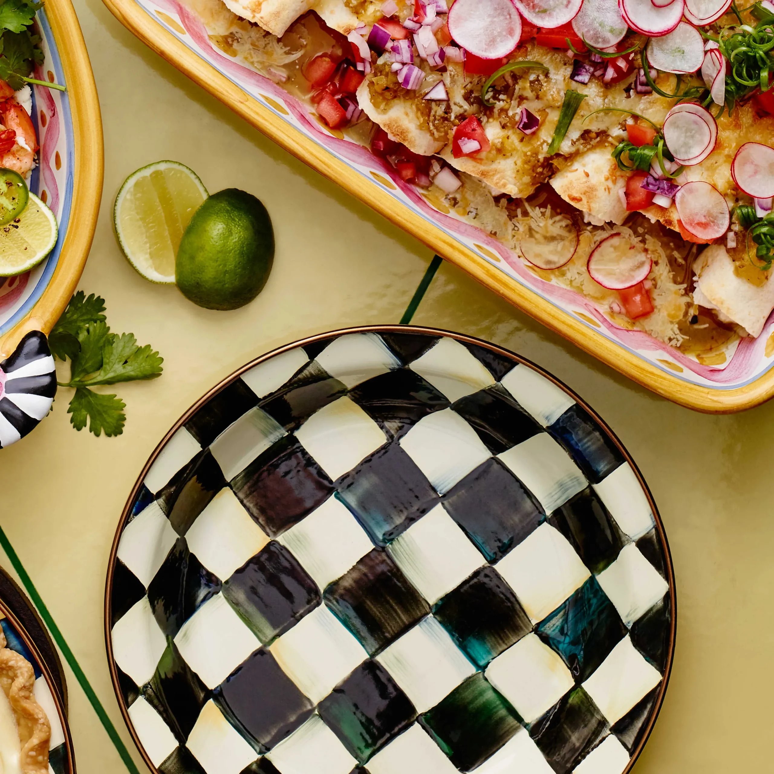 MacKenzie-Childs Courtly Check Pie Plate| Fall Entertaining|Cookware & Bakeware