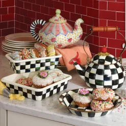 MacKenzie-Childs Courtly Check Pie Plate| Fall Entertaining|Cookware & Bakeware