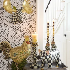 MacKenzie-Childs Courtly Check Pig Figurine| Spring|Room Accents