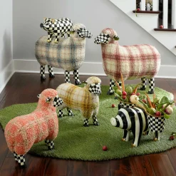 MacKenzie-Childs Courtly Check Pig Figurine| Spring|Room Accents