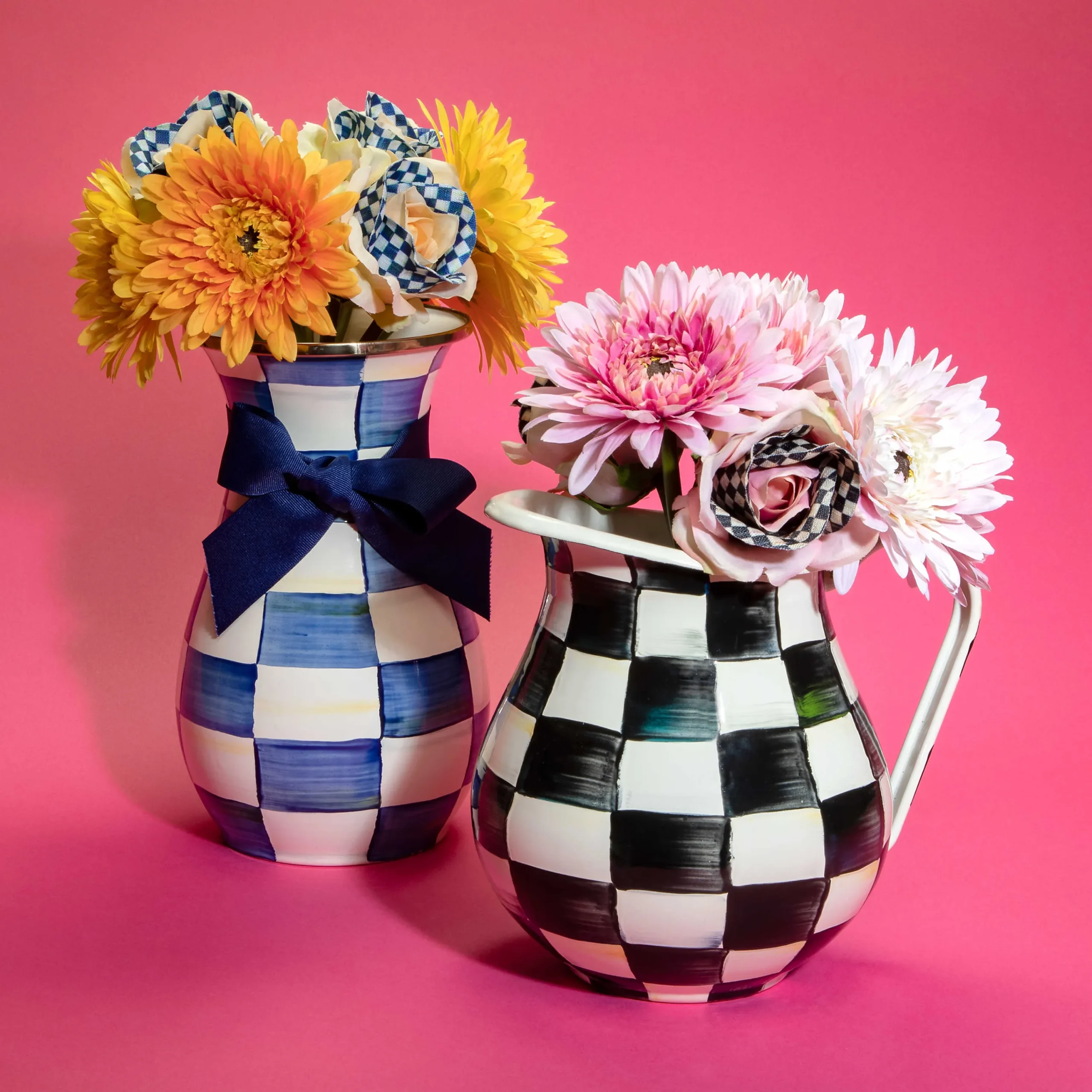 MacKenzie-Childs Courtly Check Pitcher| Serveware|Bar Entertaining