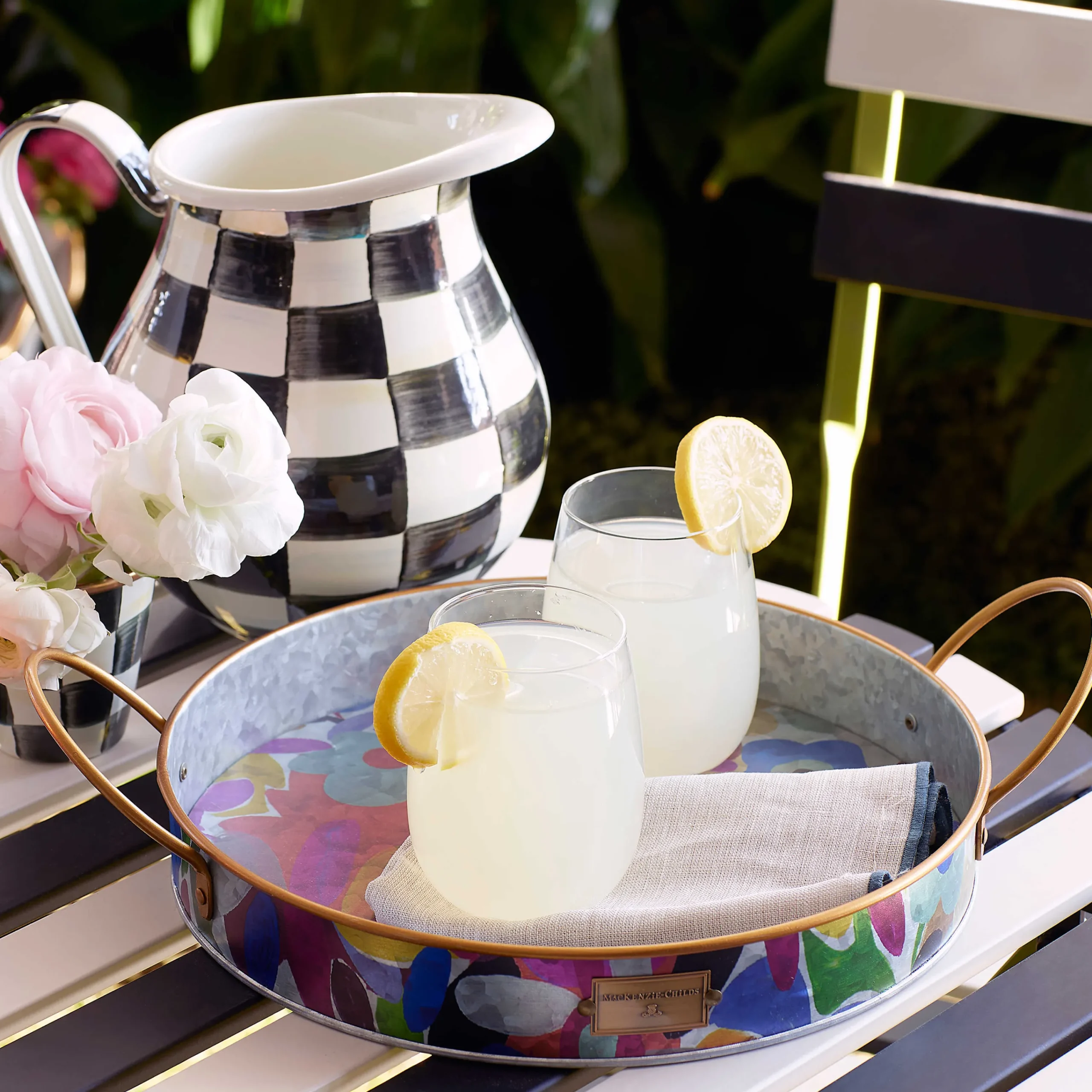 MacKenzie-Childs Courtly Check Pitcher| Serveware|Bar Entertaining