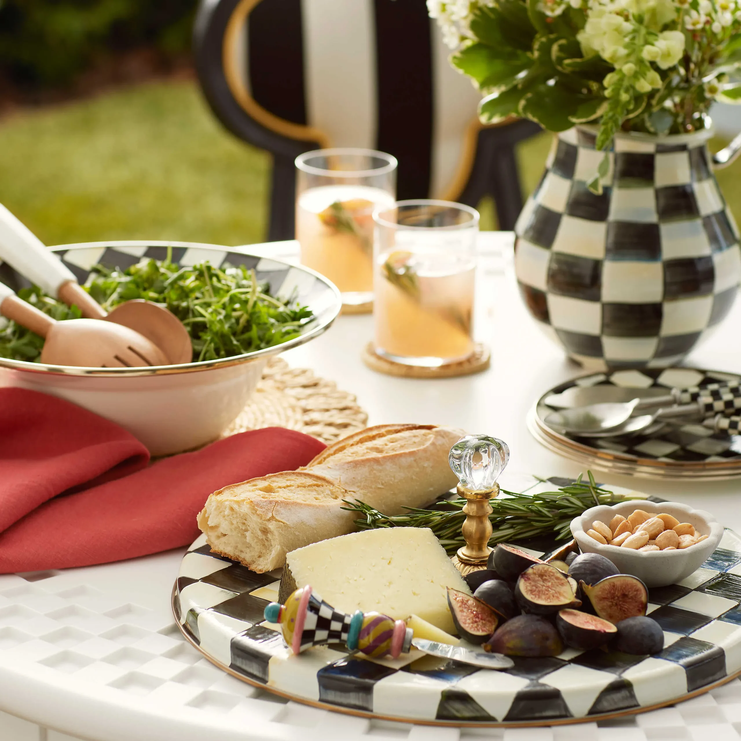 MacKenzie-Childs Courtly Check Pitcher| Serveware|Bar Entertaining