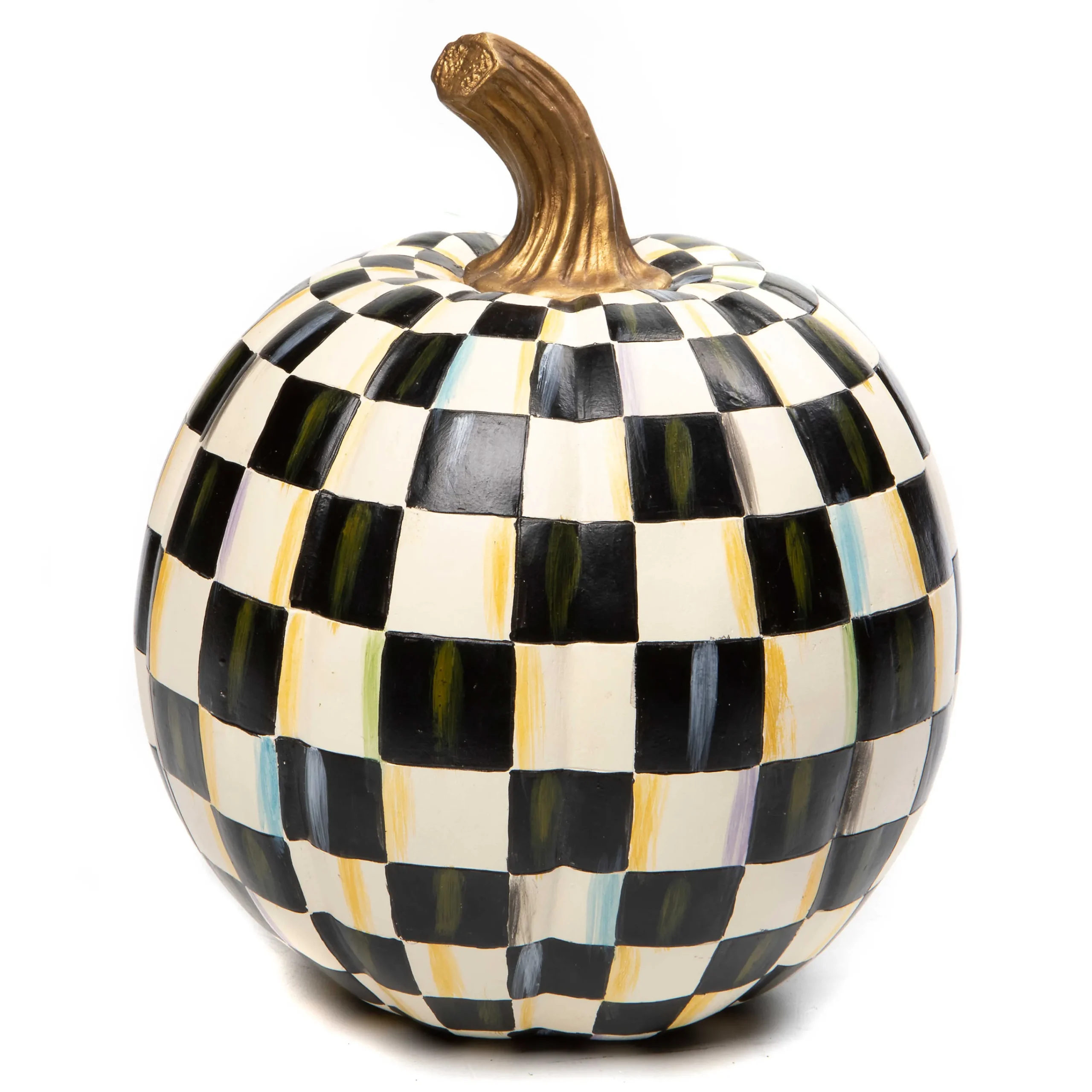 MacKenzie-Childs Courtly Check Pumpkin - Small| Pumpkins|The Halloween Shop