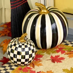 MacKenzie-Childs Courtly Check Pumpkin - Small| Pumpkins|The Halloween Shop