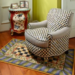 MacKenzie-Childs Courtly Check Purple  Green 3' x 5' Rug| Rugs