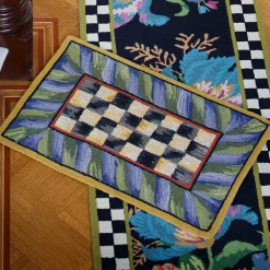 MacKenzie-Childs Courtly Check Purple  Green 2' x 3' Rug| Rugs