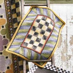 MacKenzie-Childs Courtly Check Purple  Green 2' x 3' Rug| Rugs