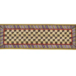 MacKenzie-Childs Courtly Check Purple  Green 2'6 x 8' Runner| Rugs