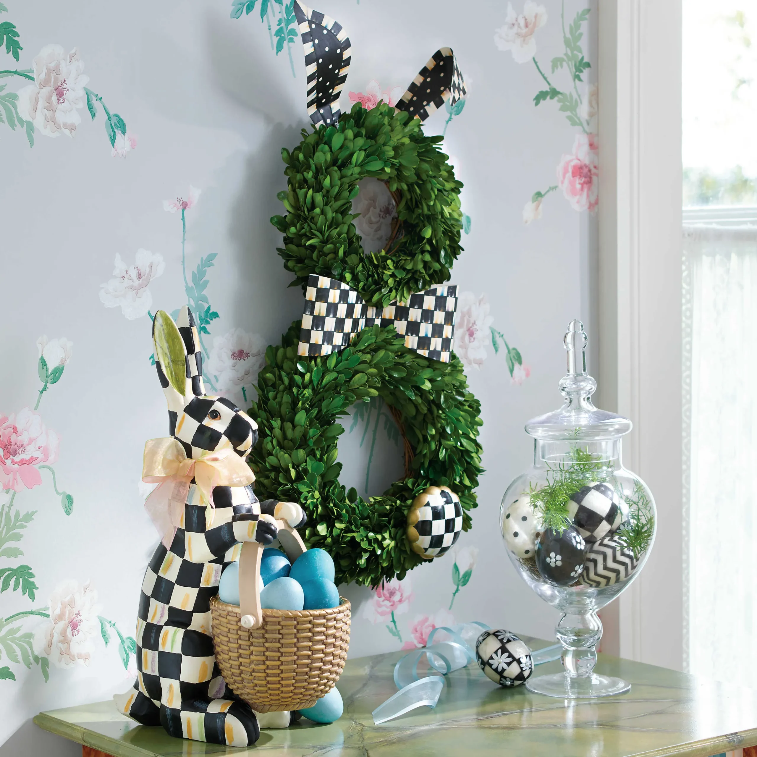 MacKenzie-Childs Courtly Check Rabbit| Easter|Spring