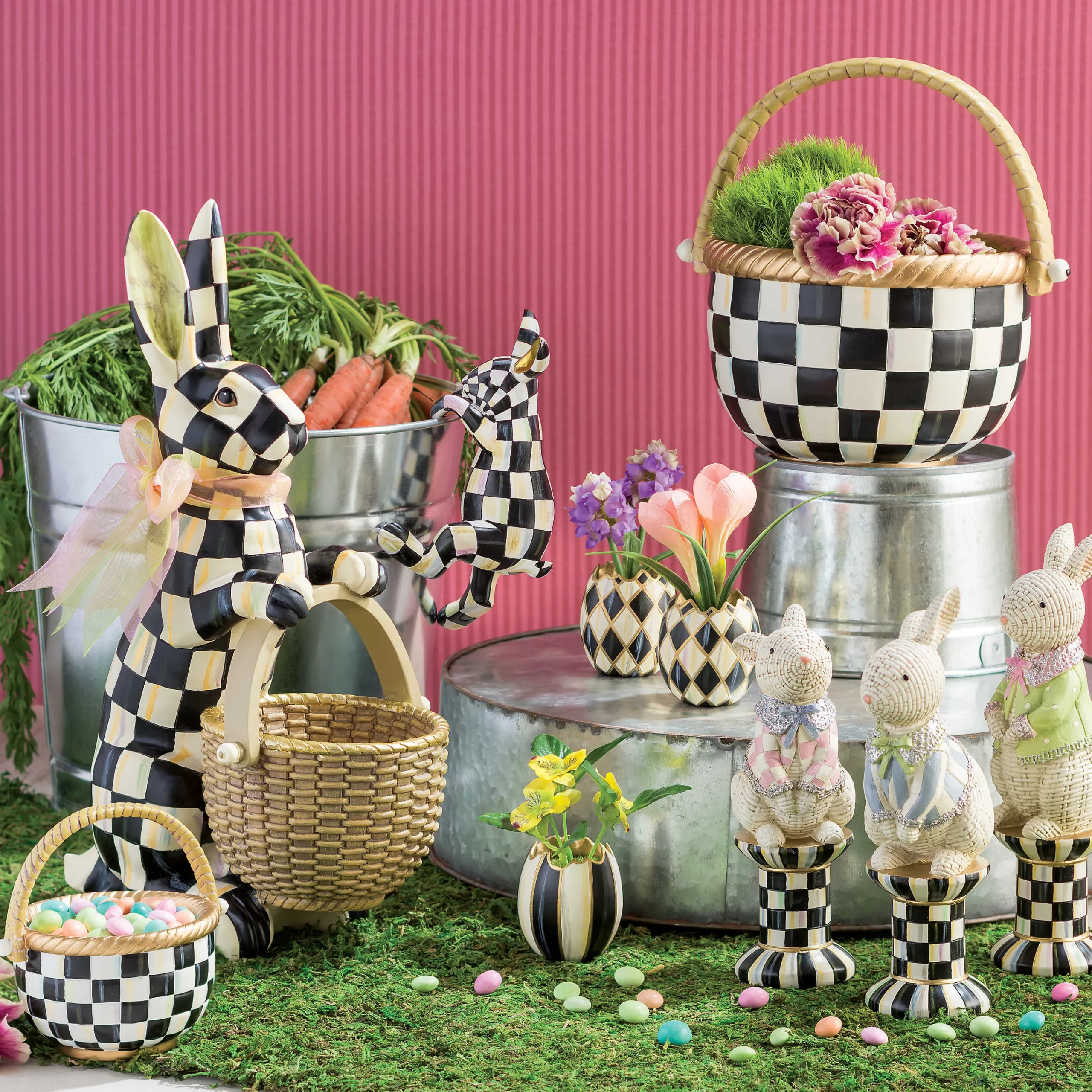 MacKenzie-Childs Courtly Check Rabbit| Easter|Spring