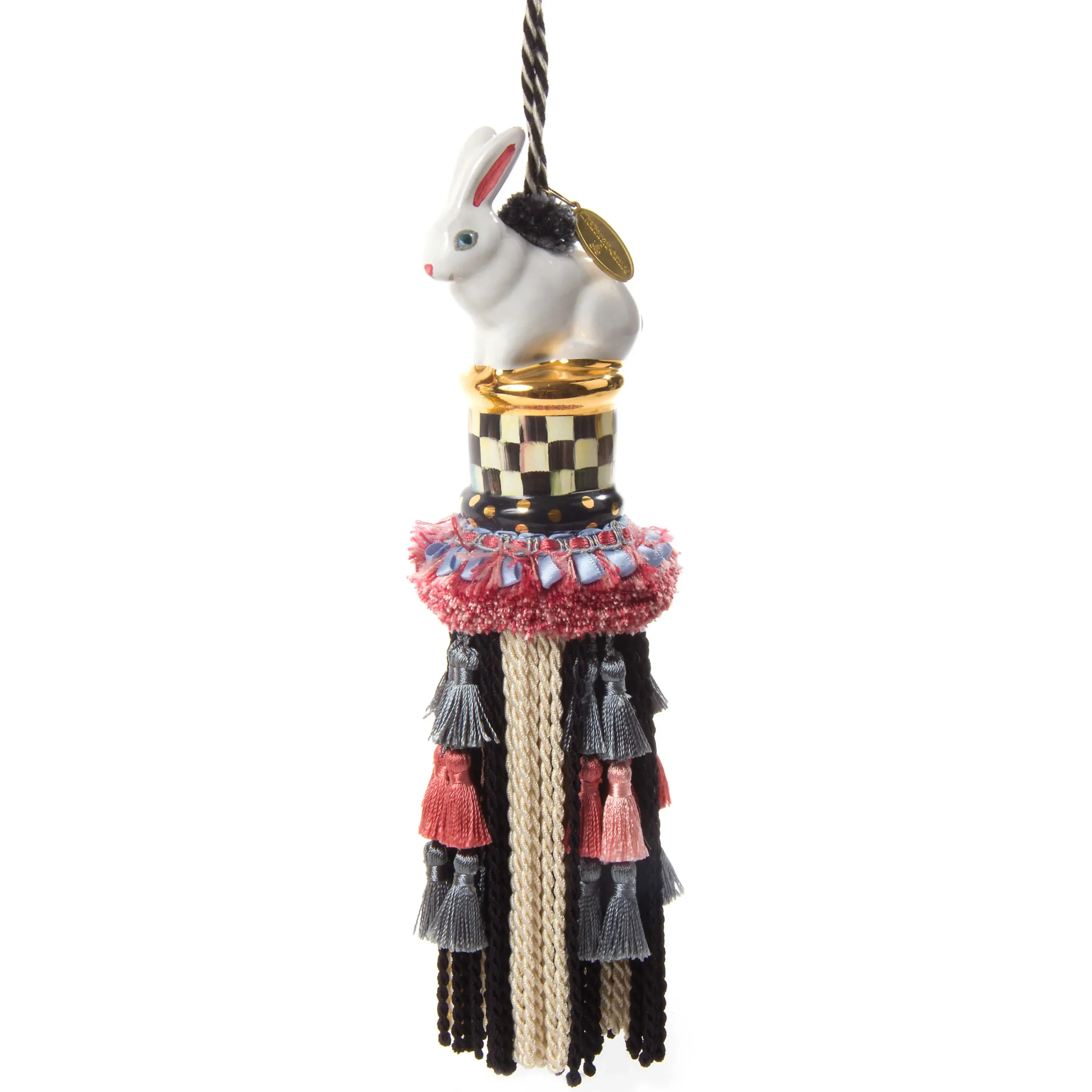 MacKenzie-Childs Courtly Check Rabbit Tassel| Easter|Spring
