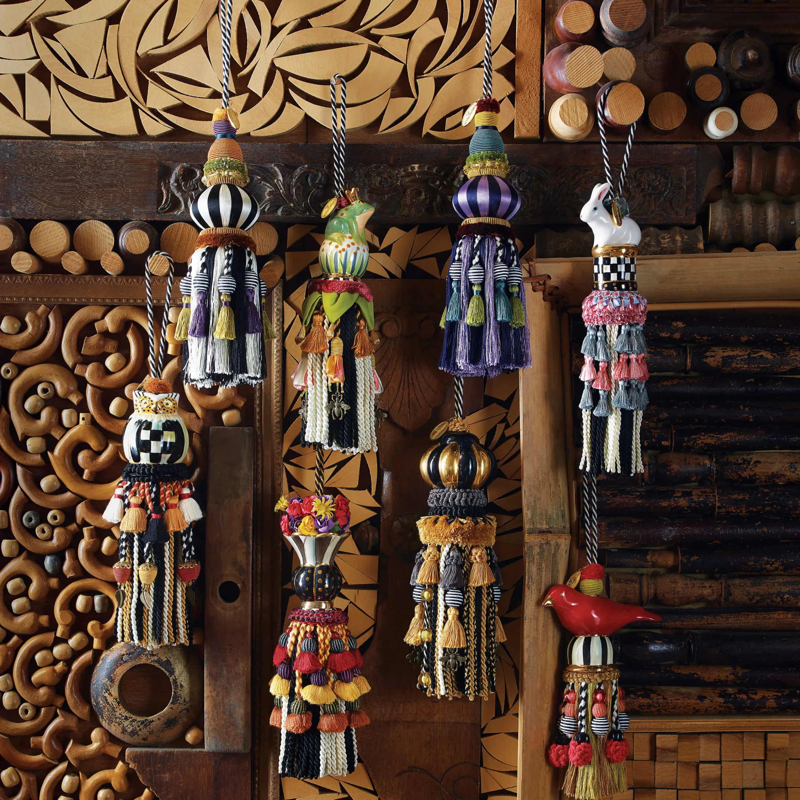 MacKenzie-Childs Courtly Check Rabbit Tassel| Easter|Spring