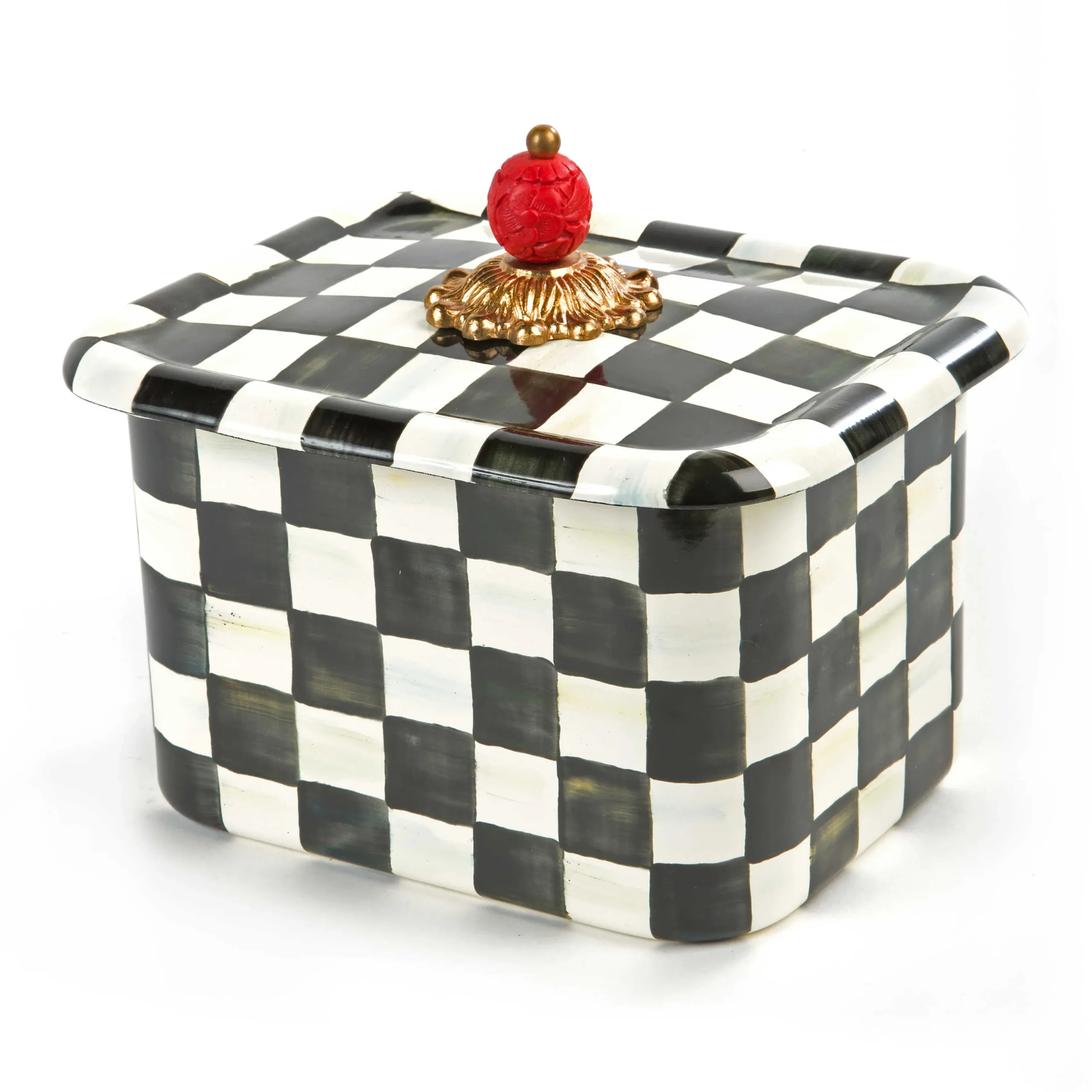 MacKenzie-Childs Courtly Check Recipe Box| Kitchen Storage & Organization