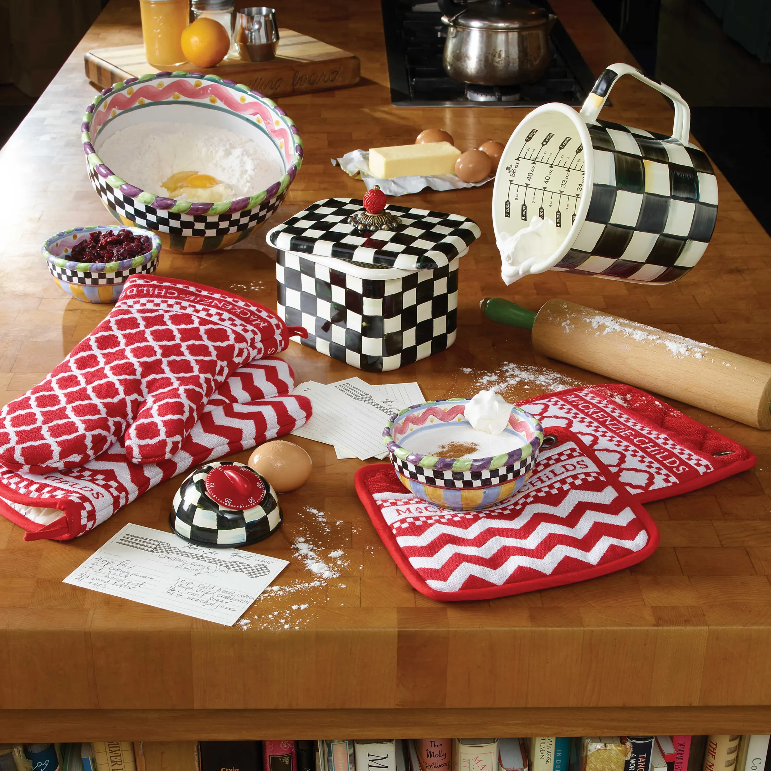 MacKenzie-Childs Courtly Check Recipe Box| Kitchen Storage & Organization