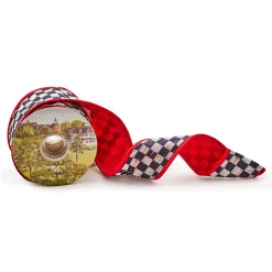 MacKenzie-Childs Courtly Check Red Back 2.5 Ribbon| Finishing Touches