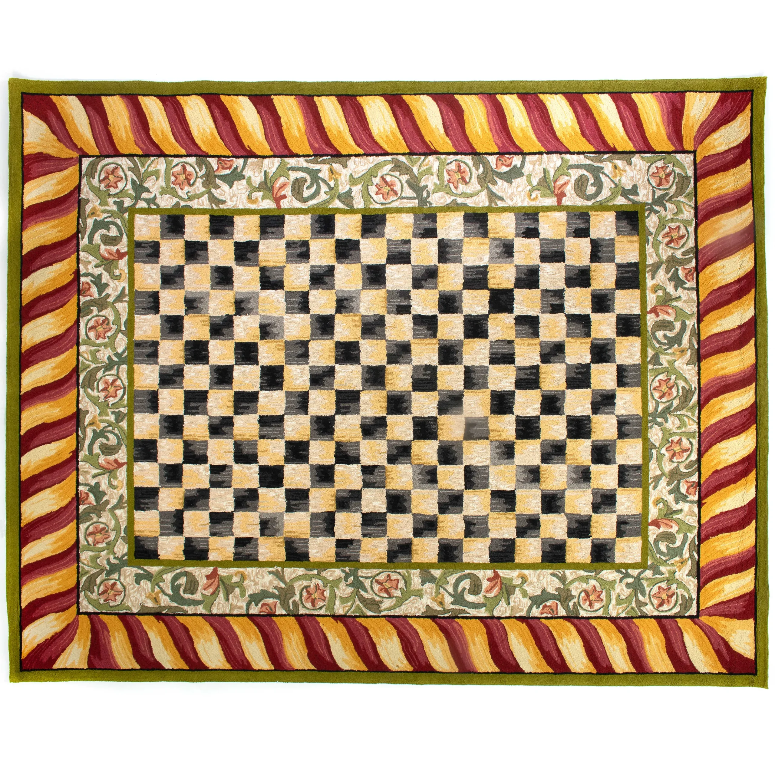 MacKenzie-Childs Courtly Check Red Gold 8' x 10' Rug| Rugs