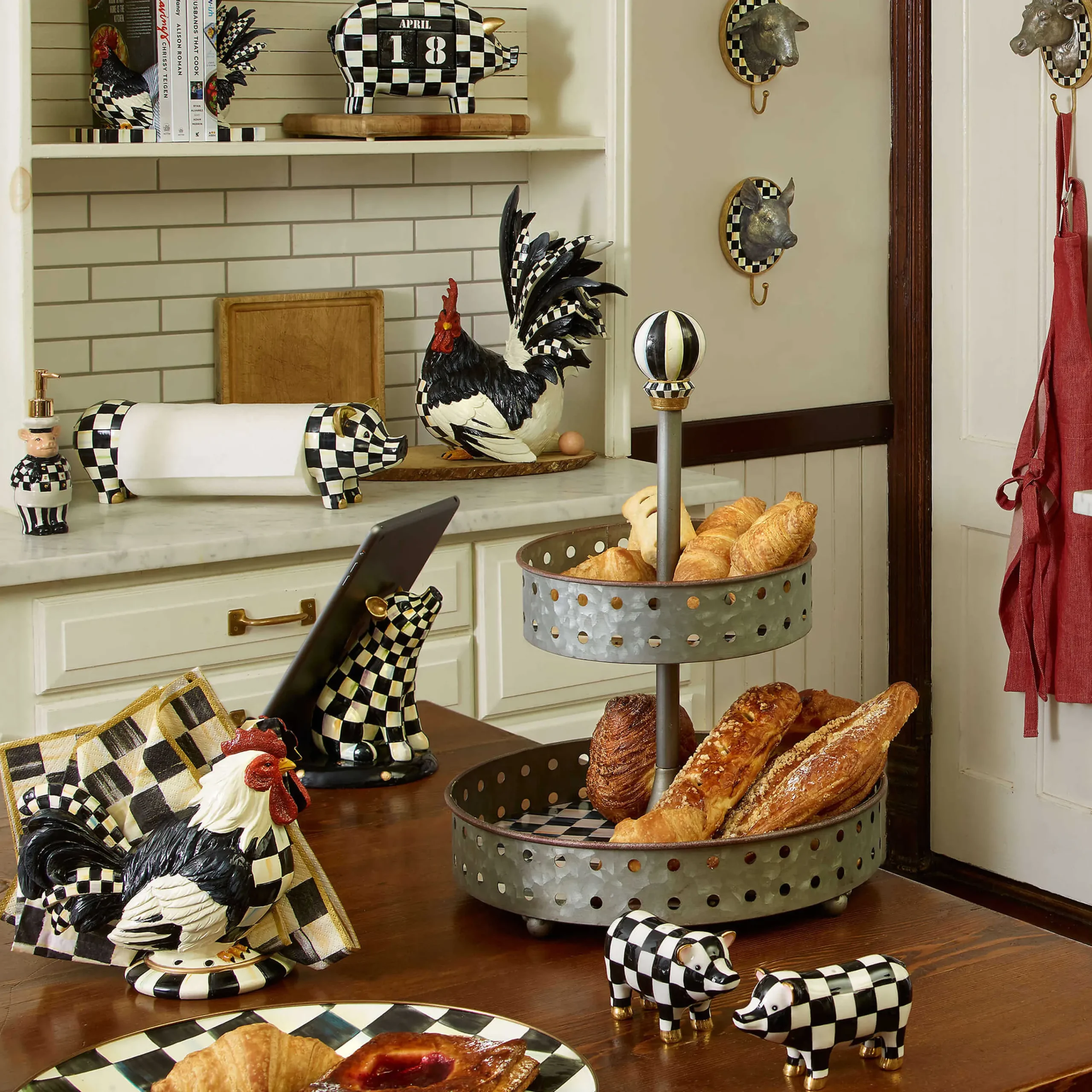 MacKenzie-Childs Courtly Check Rooster| Spring|Room Accents