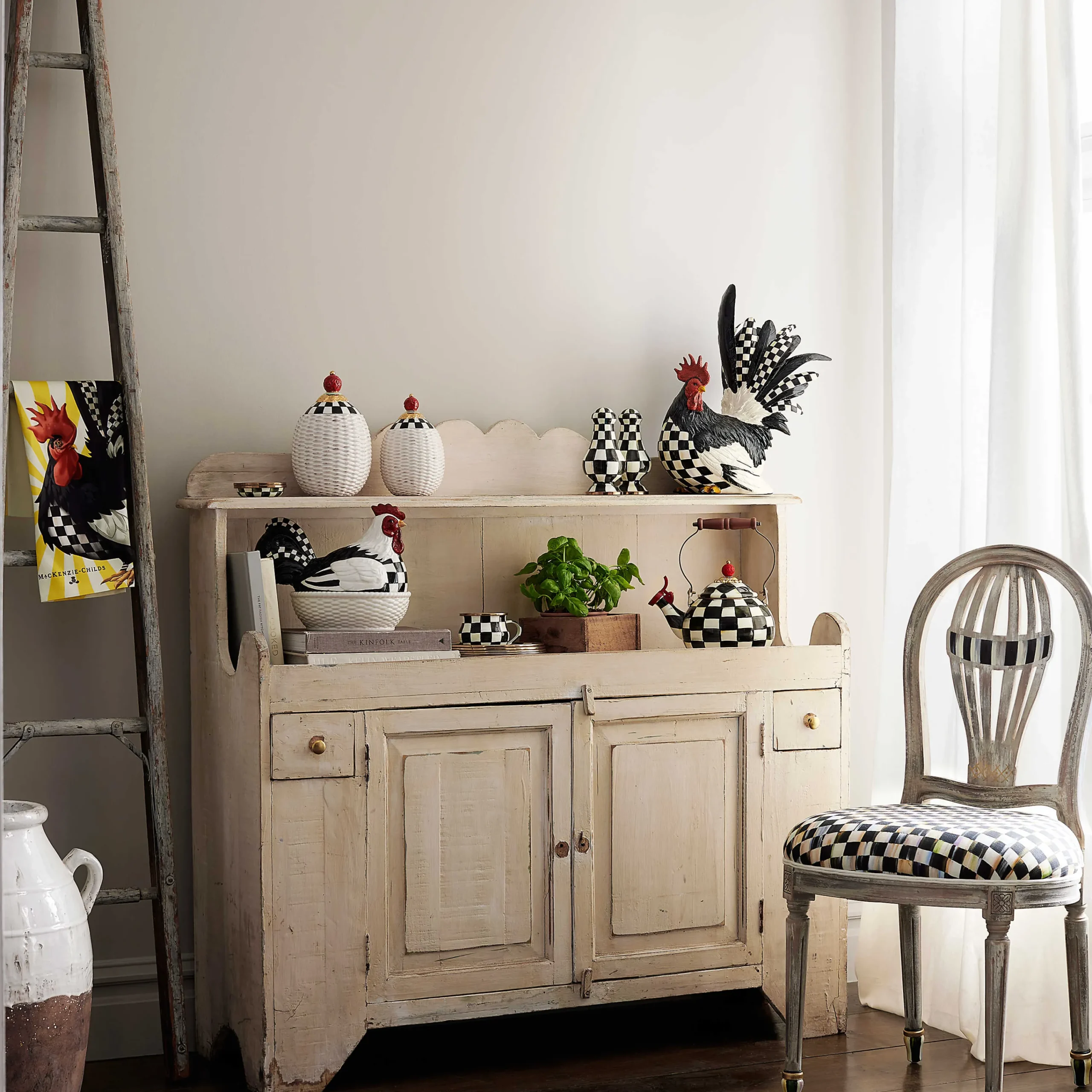 MacKenzie-Childs Courtly Check Rooster| Spring|Room Accents