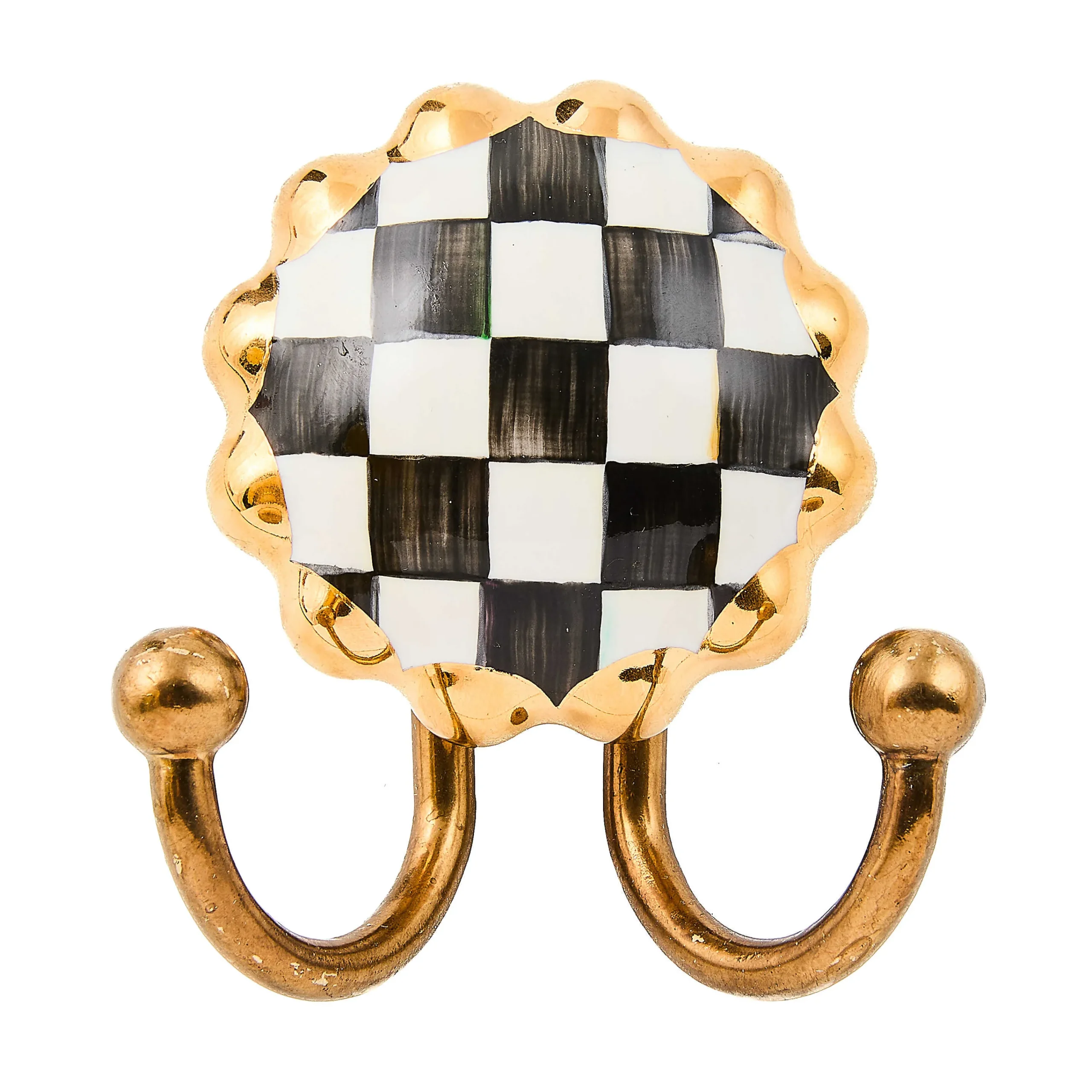 MacKenzie-Childs Courtly Check Round Hook| Finishing Touches|Room Accents