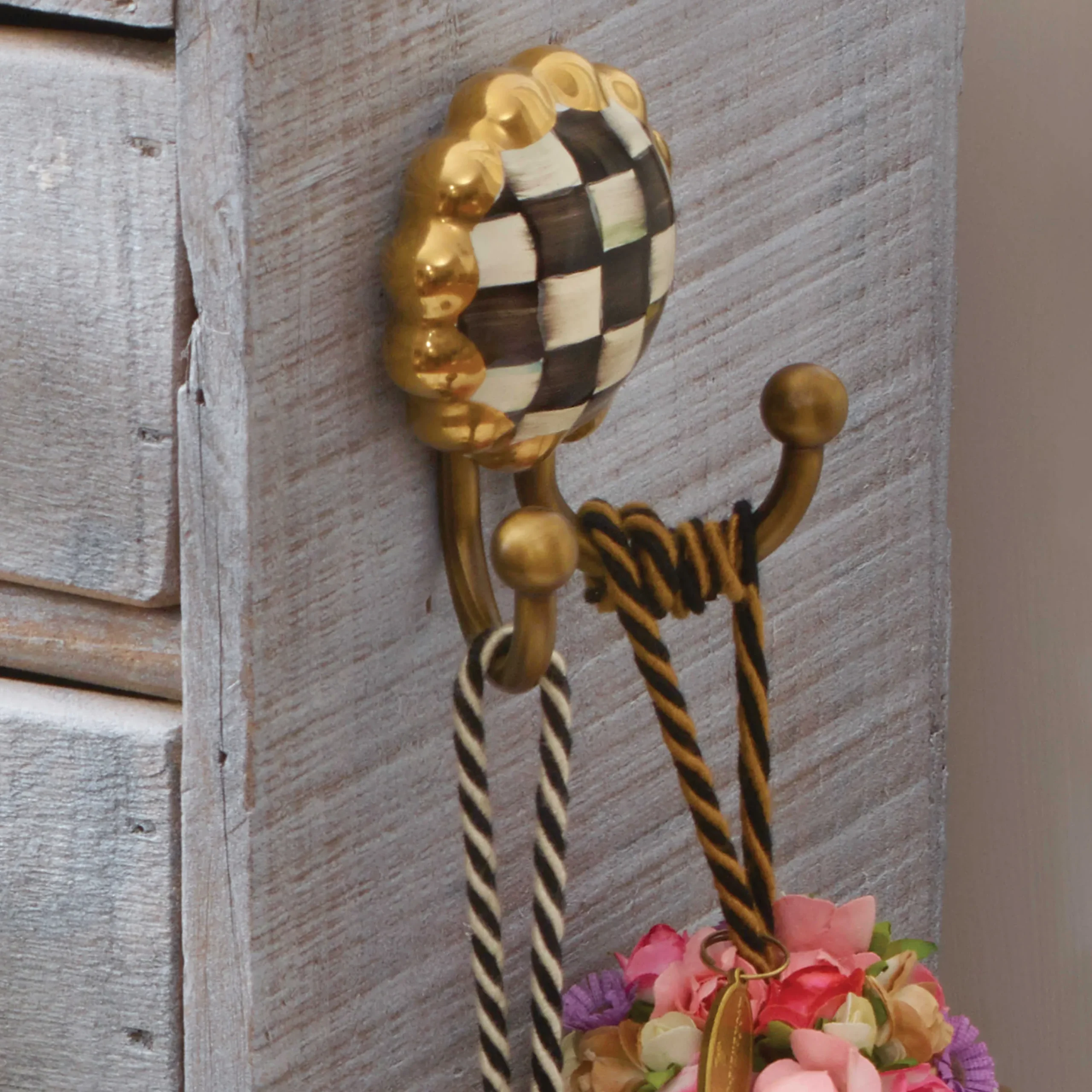 MacKenzie-Childs Courtly Check Round Hook| Finishing Touches|Room Accents