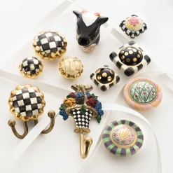 MacKenzie-Childs Courtly Check Round Hook| Finishing Touches|Room Accents