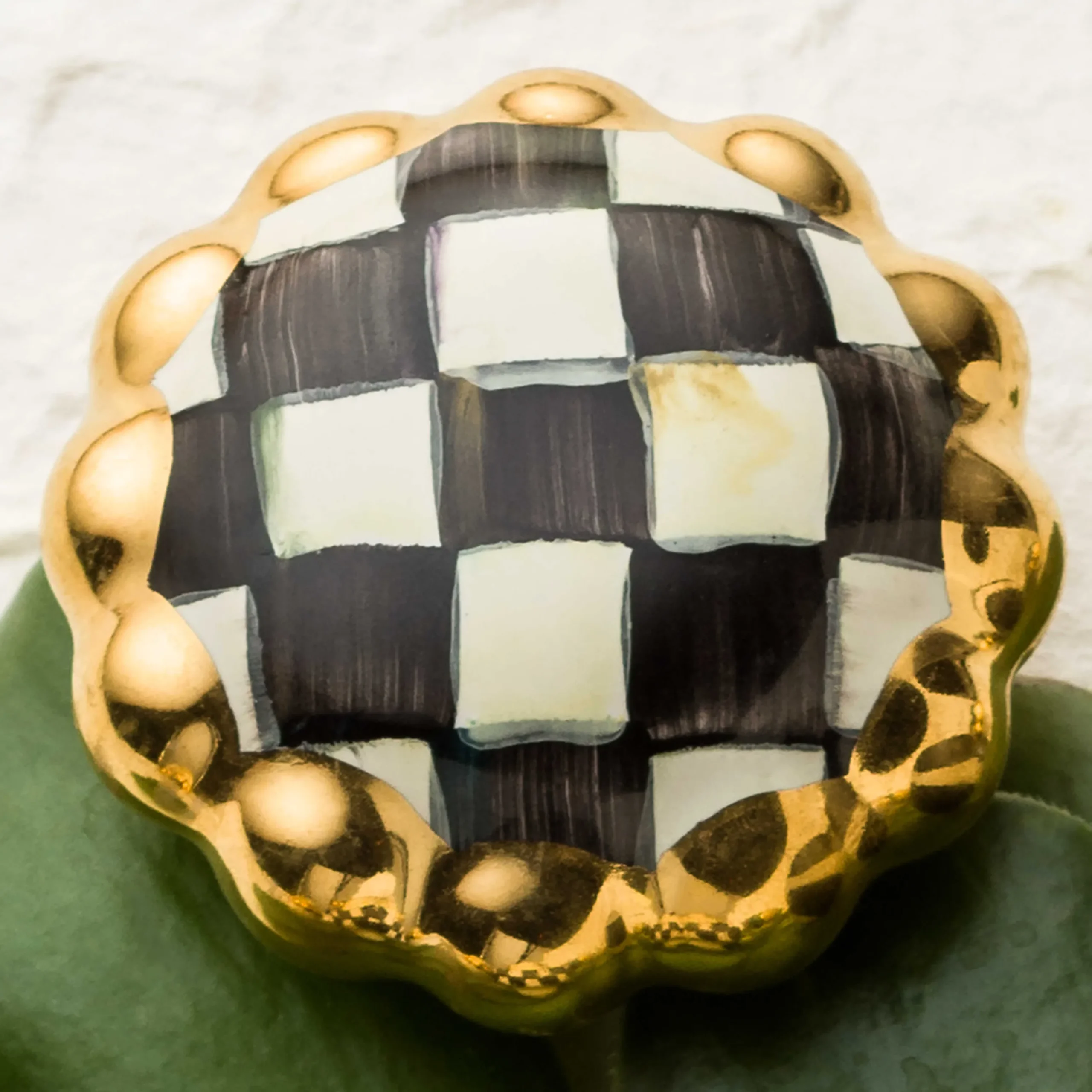 MacKenzie-Childs Courtly Check Round Knob| Finishing Touches|Room Accents