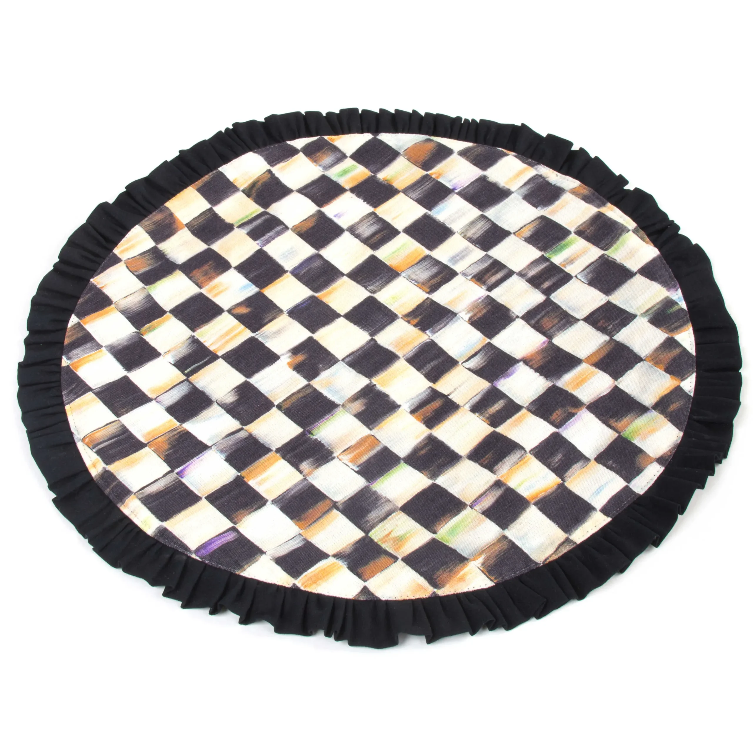 MacKenzie-Childs Courtly Check Round Placemat| Table Accessories|Kitchen & Table Linens