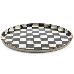 MacKenzie-Childs Courtly Check Round Tray| The Coffee Shop|Fall Entertaining
