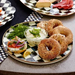 MacKenzie-Childs Courtly Check Round Tray| The Coffee Shop|Fall Entertaining