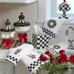 MacKenzie-Childs Courtly Check Round Tray| The Coffee Shop|Fall Entertaining