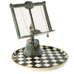 MacKenzie-Childs Courtly Check Round Tray| The Coffee Shop|Fall Entertaining