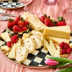MacKenzie-Childs Courtly Check Round Tray| The Coffee Shop|Fall Entertaining