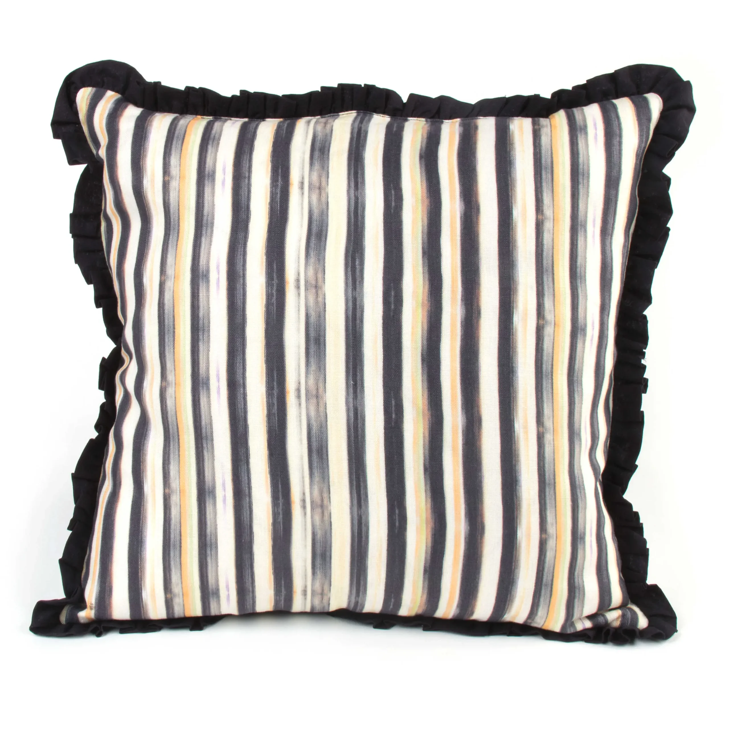 MacKenzie-Childs Courtly Check Ruffled Square Throw Pillow| Pillows, Throws, & Cushions