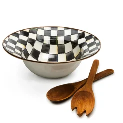 MacKenzie-Childs Courtly Check Salad Serving Set| Kitchen Utensils & Tools|Serveware